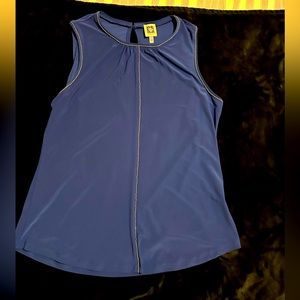 Anne Klein worktop worn once, blue with gold lining